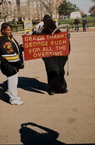 Demonstrant vor dem Weißen Haus (2008)