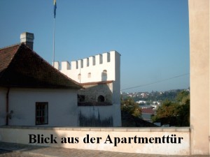 Blick aus der Apartmenttür