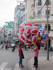 weihnachtliche Luftballons